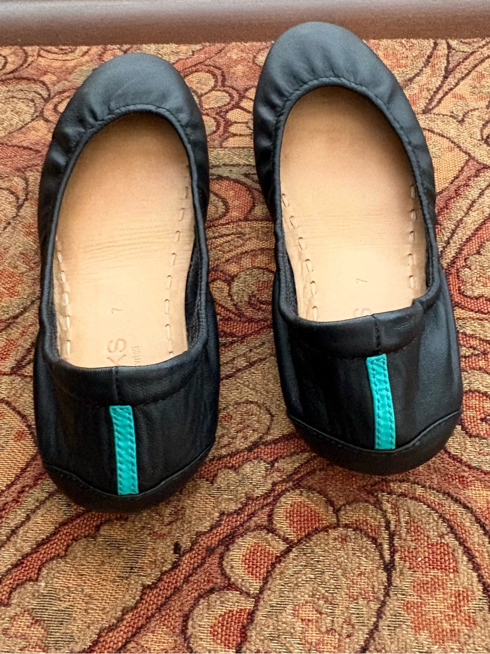 Tieks Classic Matte Black Ballet Flats Size 7 Very Good Condition - Picture 6 of 11